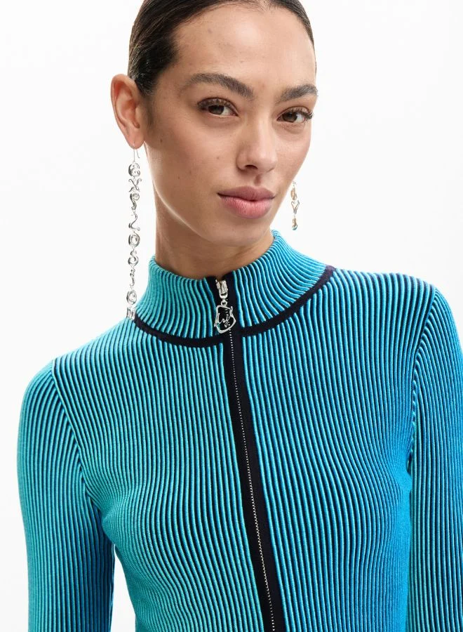 ديسيجوال سترة بسحاب عالي الرقبة